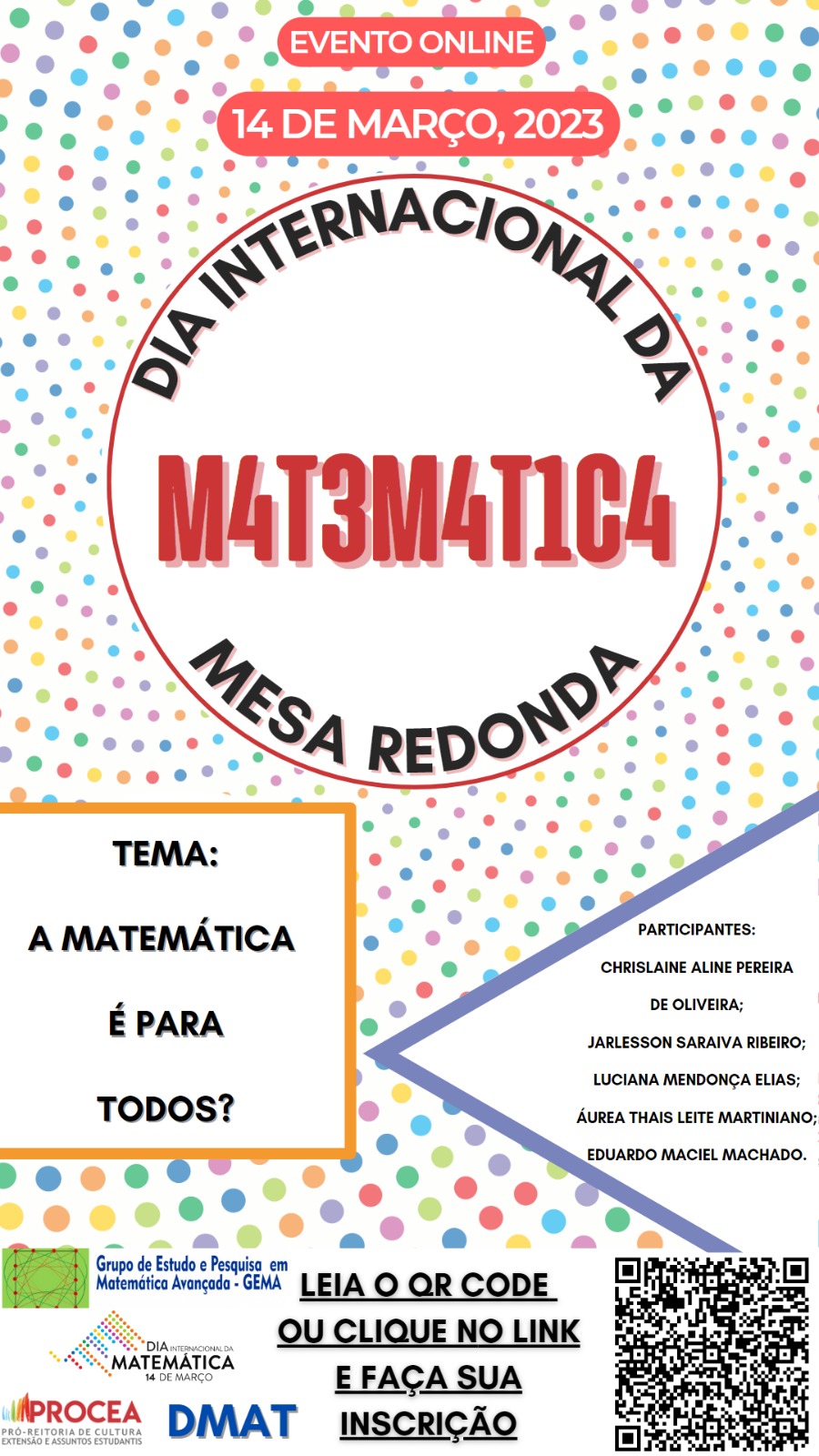 Dia Internacional da Matem&aacute;tica