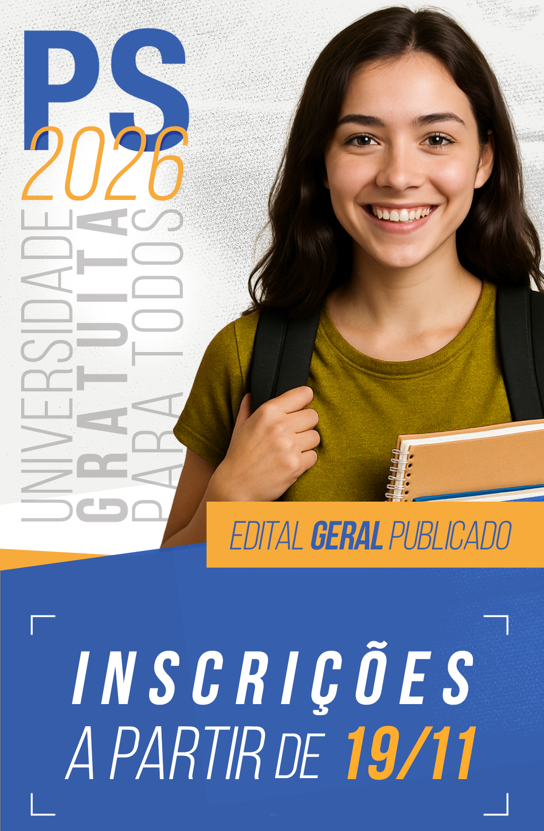 Estudante sorridente